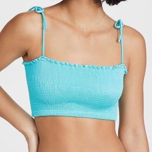 NWOT Peixoto Women's Cleo Bikini Top, Emerald Sky Blue, S